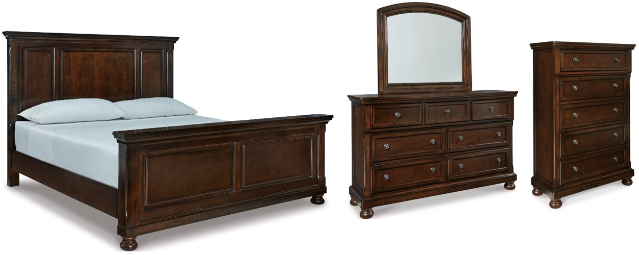 Porter 4 Piece Bedroom Package - Rustic Brown