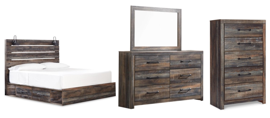 Drystan Panel Bed with 4 Drawer Storage - Multi Drystan Panel Bed with 4 Drawer Storage - Multi