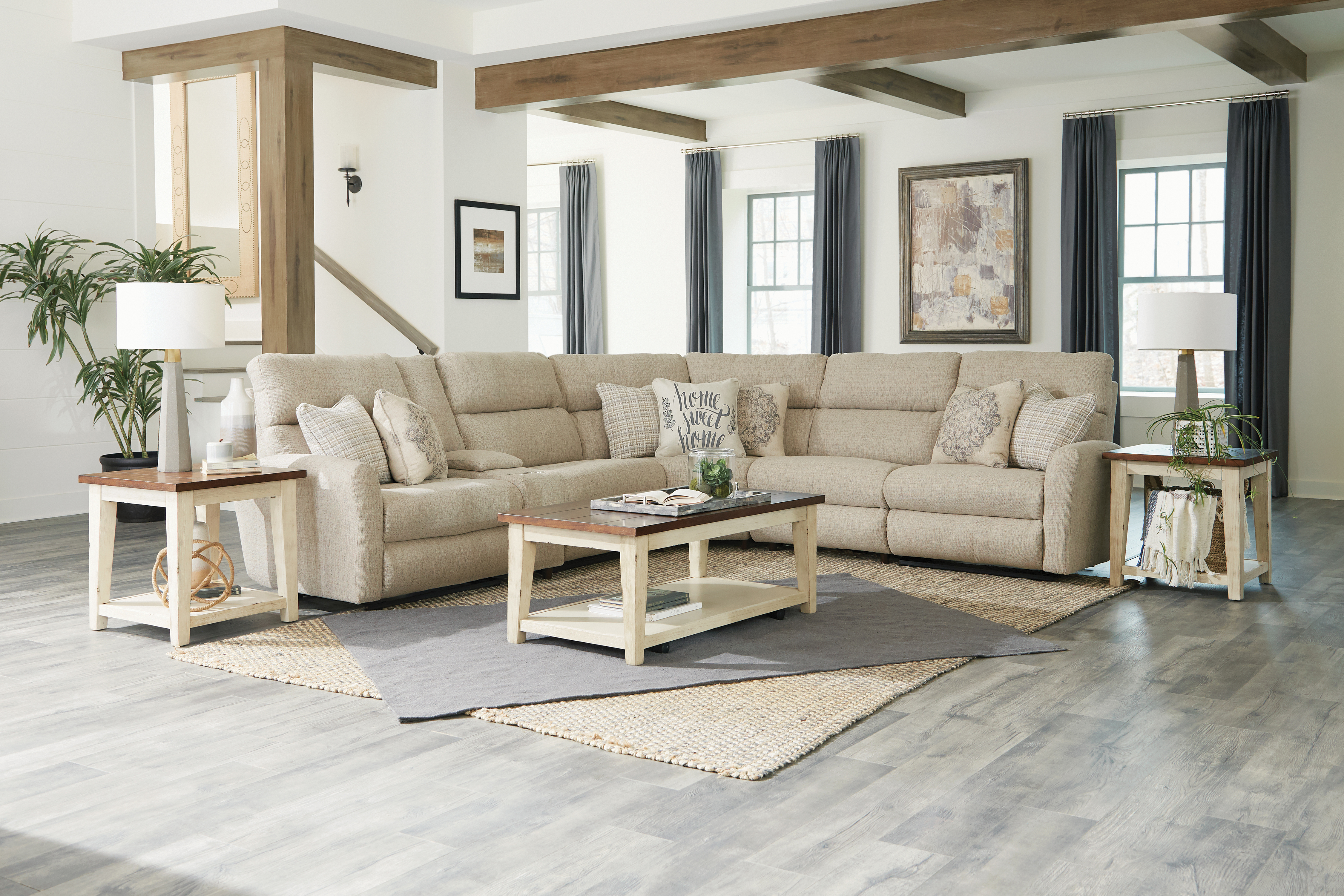 iAmerica McCallister 6pc Farmhouse Reclining Sectional Pieratt s