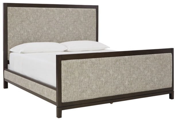 Signature Design by Ashley® Burkhaus 5-Piece Brown California King Upholstered Bed Set-1