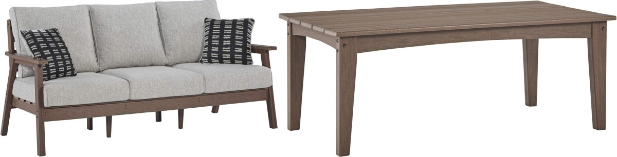 Emmeline 3 Piece Outdoor Seating - Brown Emmeline 3 Piece Outdoor Seating - Brown