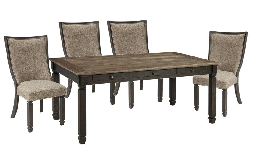 Signature Design by Ashley Tyler Creek 5 Piece Black Gray Dining Set Edmond OK