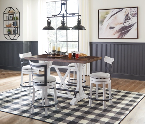 Signature Design by Ashley® Valebeck 5-Piece White Counter Height Dining Set-3
