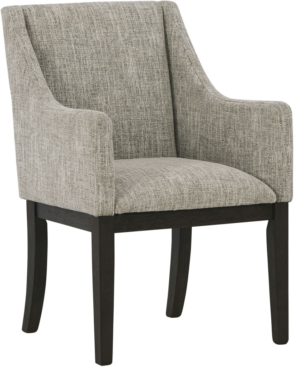 Burkhaus Arm Chair - Beige/Dark Brown - (D984-01A) Burkhaus Arm Chair - Beige/Dark Brown - (D984-01A)
