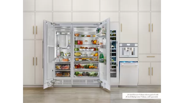 Thermador® Freedom® 16.8 Cu. Ft. Panel Ready Built-In Column Refrigerator and 15.8 Cu. Ft. Panel Ready Built In Freezer Column