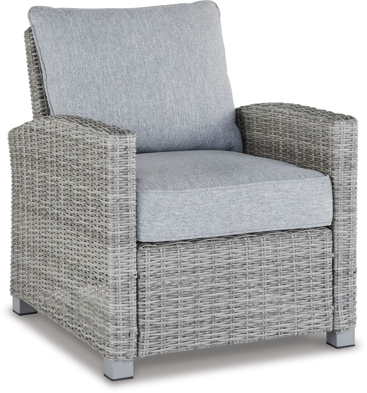 Naples Beach Outdoor Lounge Chair with Cushion - Light Gray Naples Beach Outdoor Lounge Chair with Cushion - Light Gray