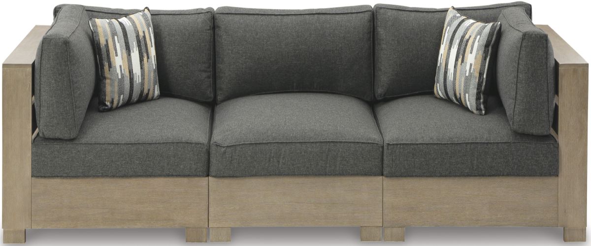 Citrine Park 3 Piece Outdoor Modular Seating - Grey/Brown Citrine Park 3 Piece Outdoor Modular Seating - Grey/Brown