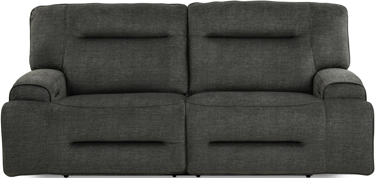 Cheers by Man Wah Charcoal Dual Power Headrest Reclining Sofa Pieratt s