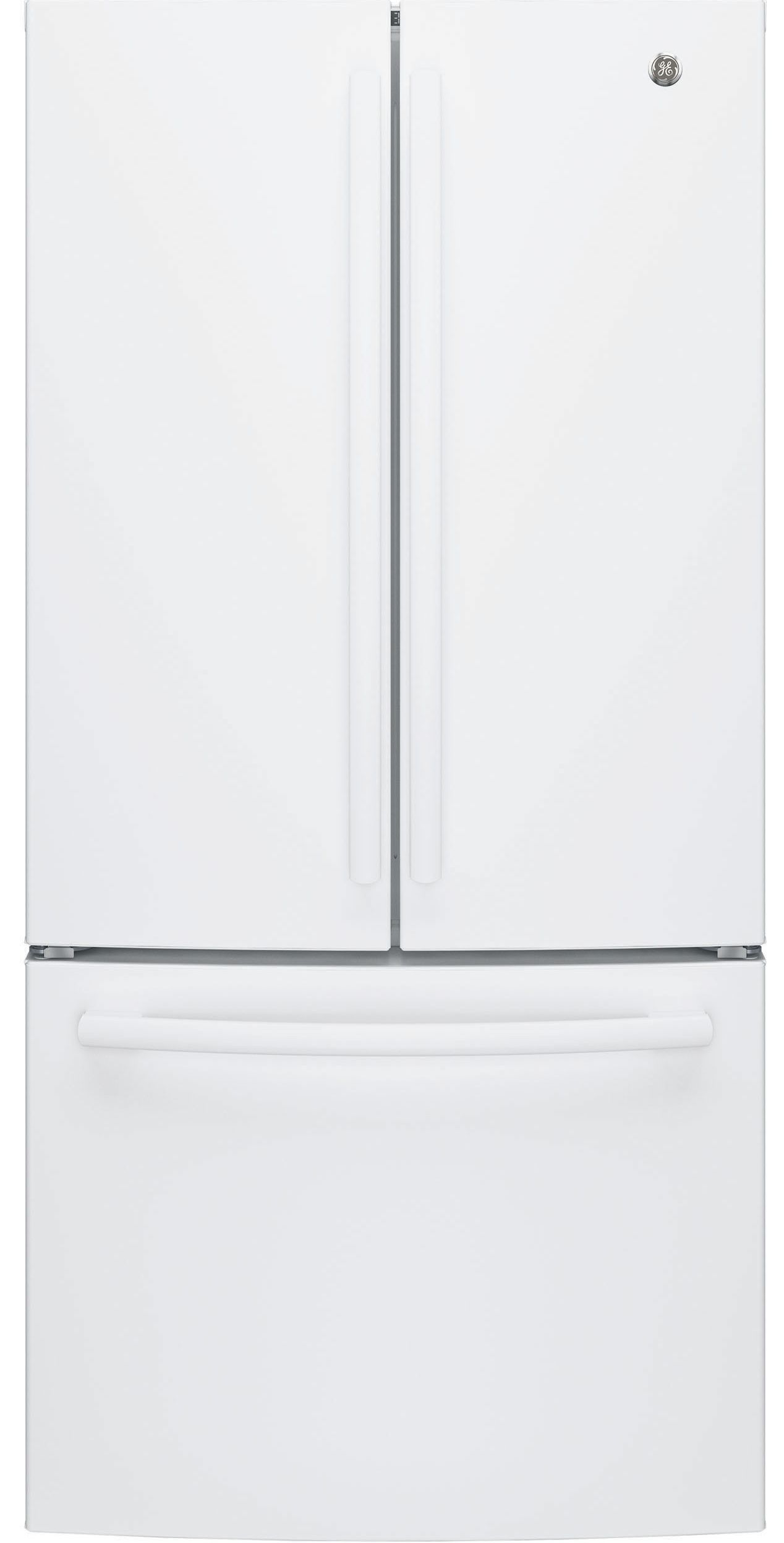GE® 33 in. 18.6 Cu. Ft. White Counter Depth French Door Refrigerator Home Appliances Memphis, TN