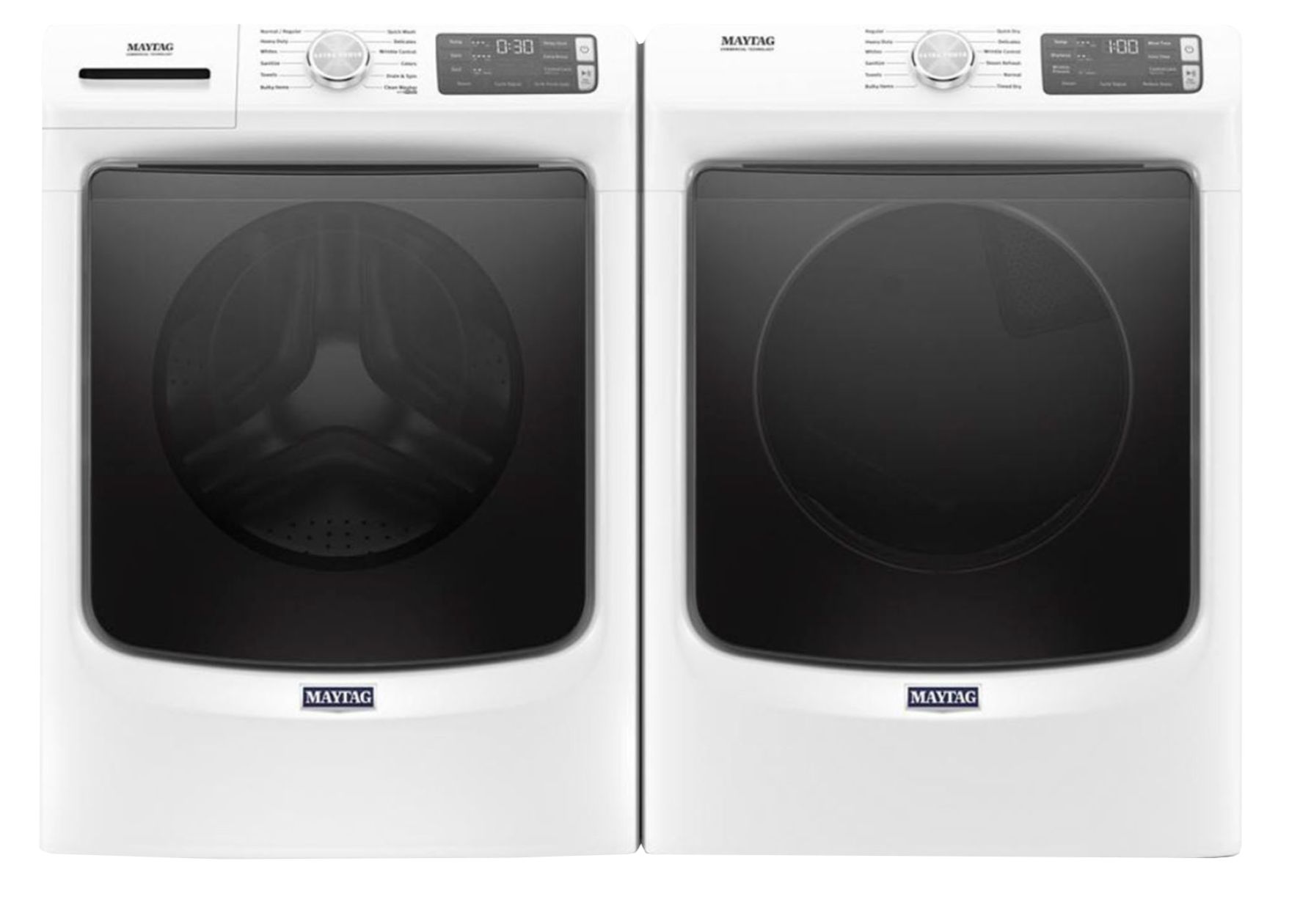 Maytag® White Front Load Laundry Pair-0