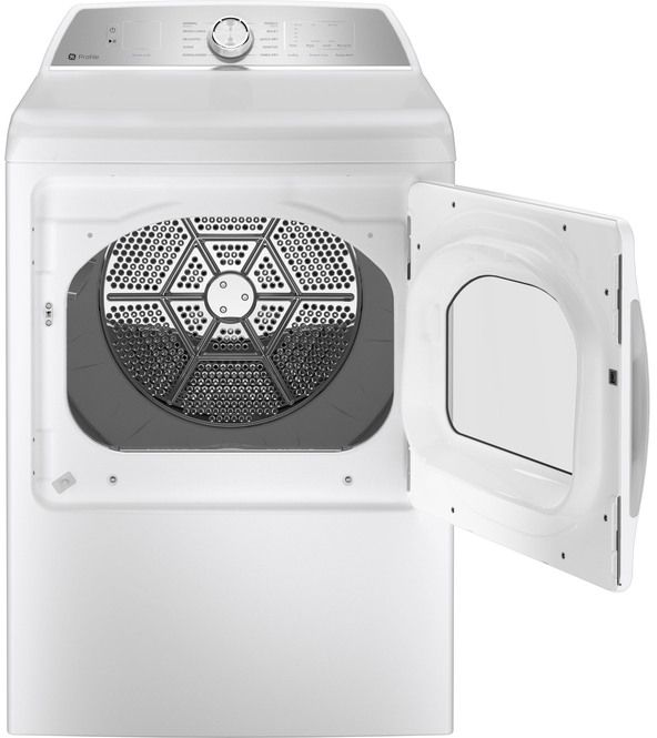 GE Profile® White Top Load Washer & Gas Dryer Laundry Pair-1