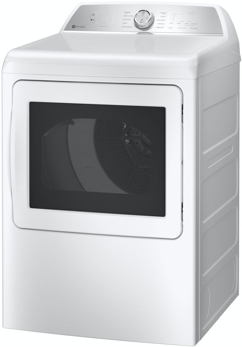 GE Profile® White Top Load Washer & Gas Dryer Laundry Pair-3