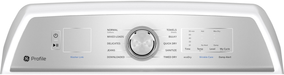GE Profile® White Top Load Washer & Gas Dryer Laundry Pair-4