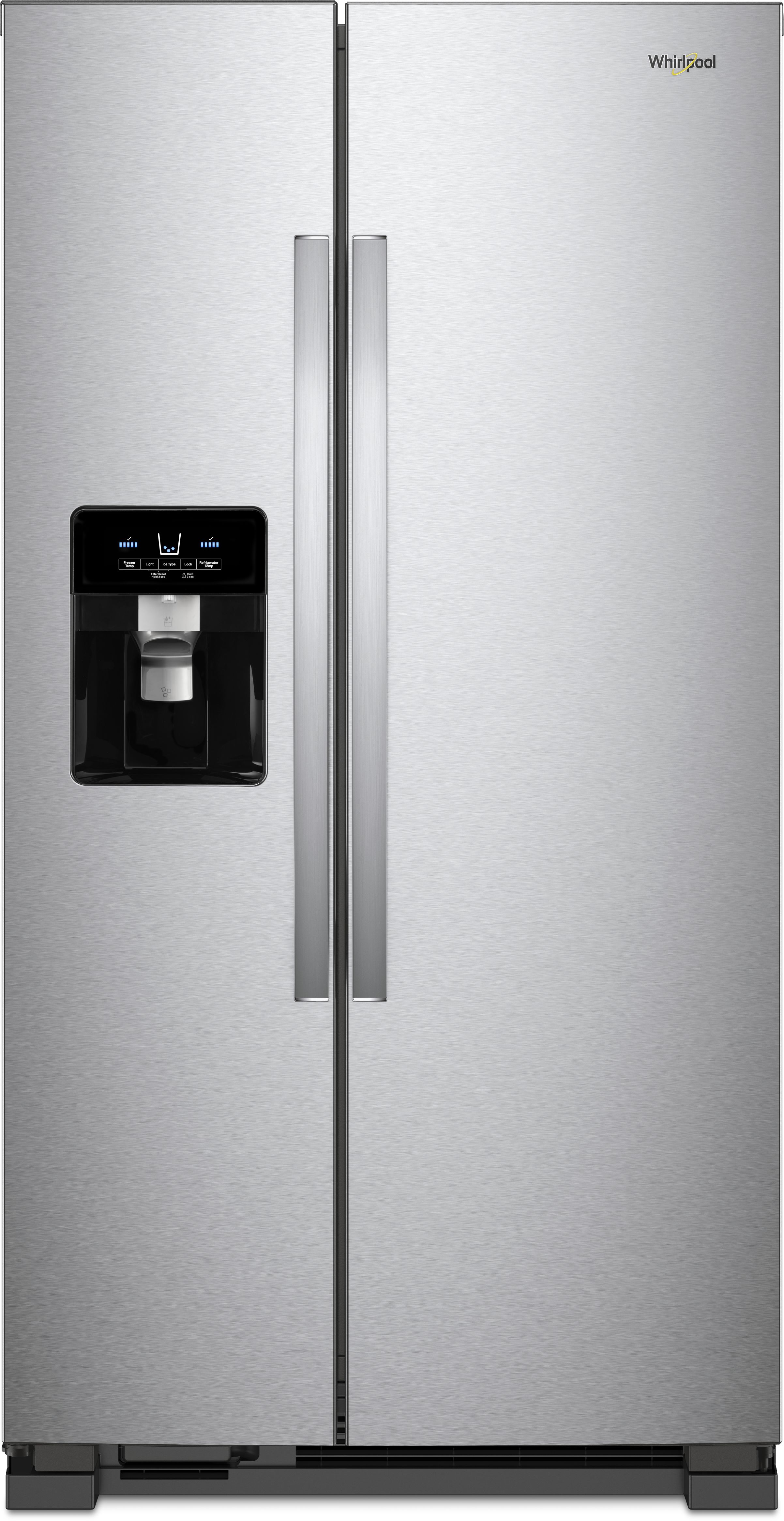 Whirlpool® 36 in. 24.5 Cu. Ft. Monochromatic Stainless Steel Side-By-Side Refrigerator