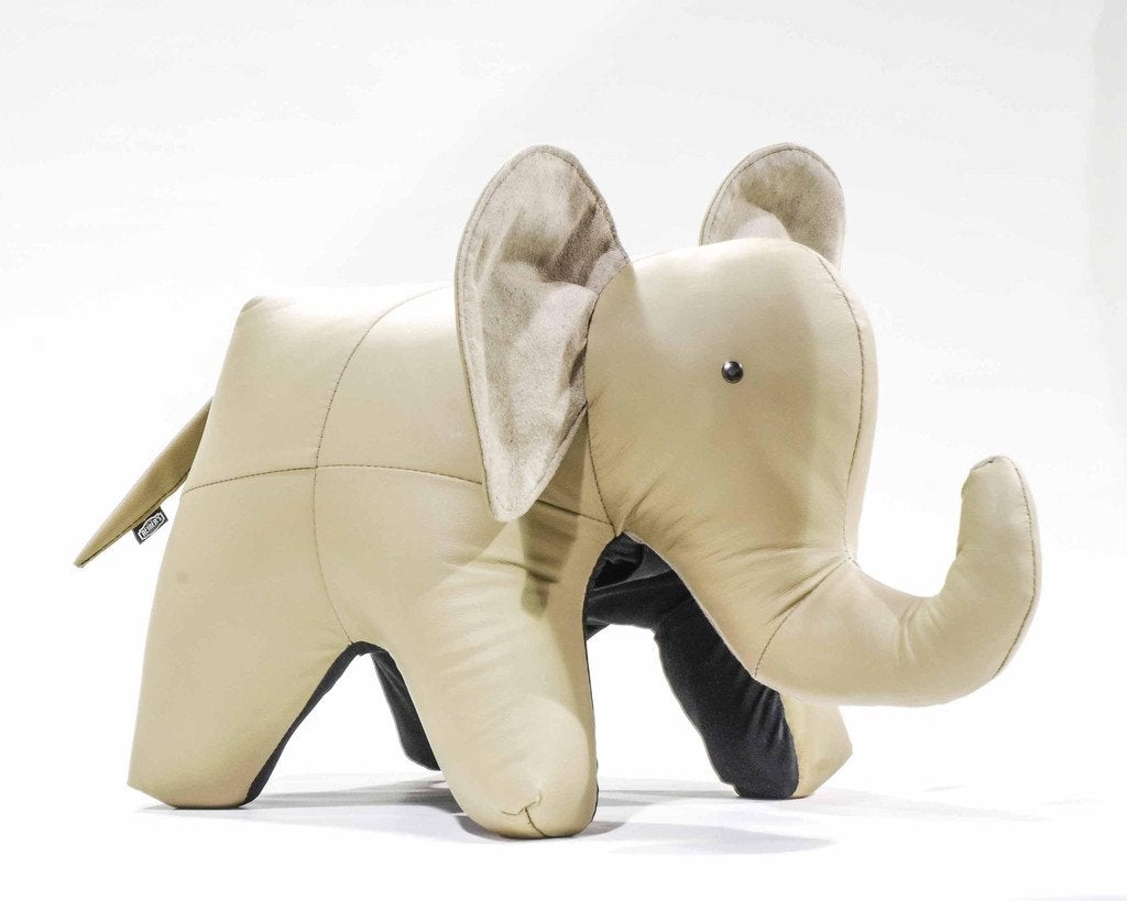 Leather elephant ottoman discount