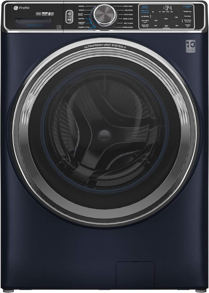 GE Profile™ 5.3 Cu. Ft. Sapphire Blue Front Load Washer Frederickson