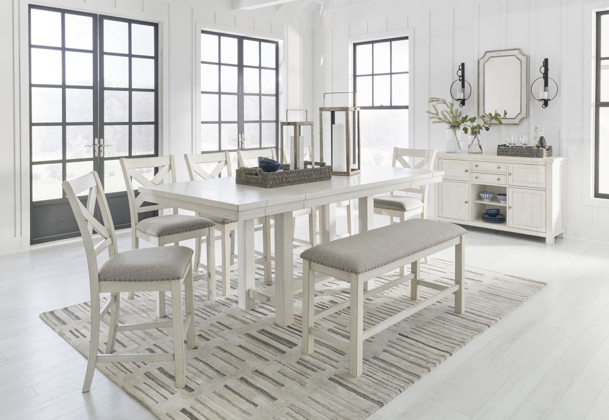 White counter high table discount