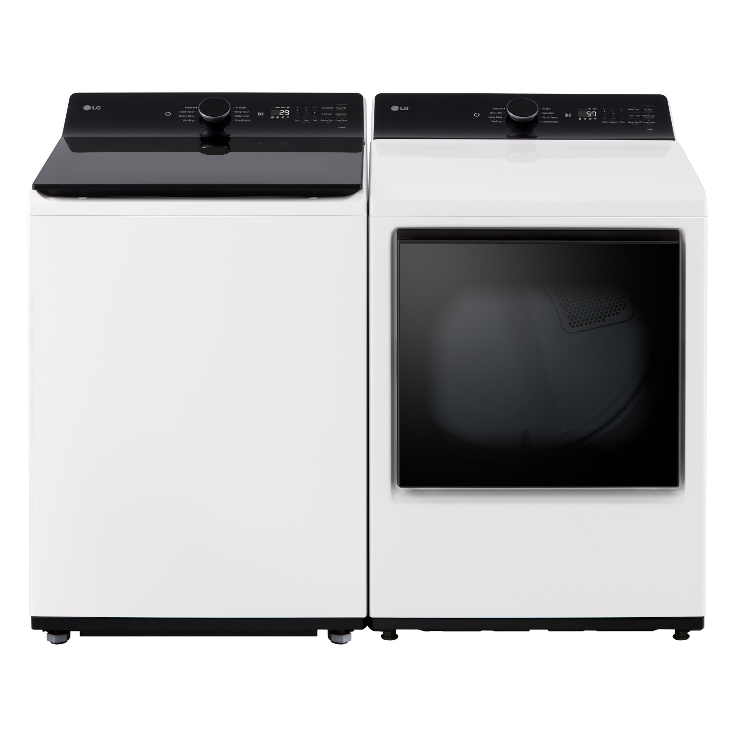 WT8400CW | DLE8400WE - LG Top Load Laundry Pair with 5.5 cu. ft. Smart ...