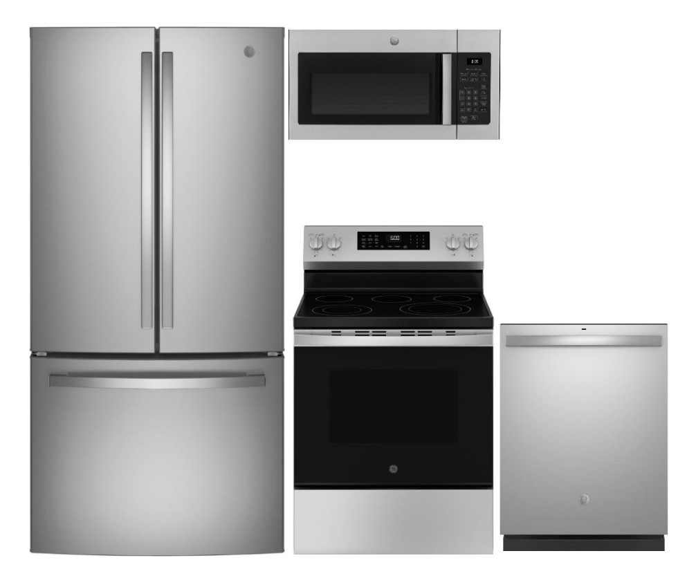 GE 4 Piece Stainless Steel Kitchen Package | Gerhard's Appliances ...