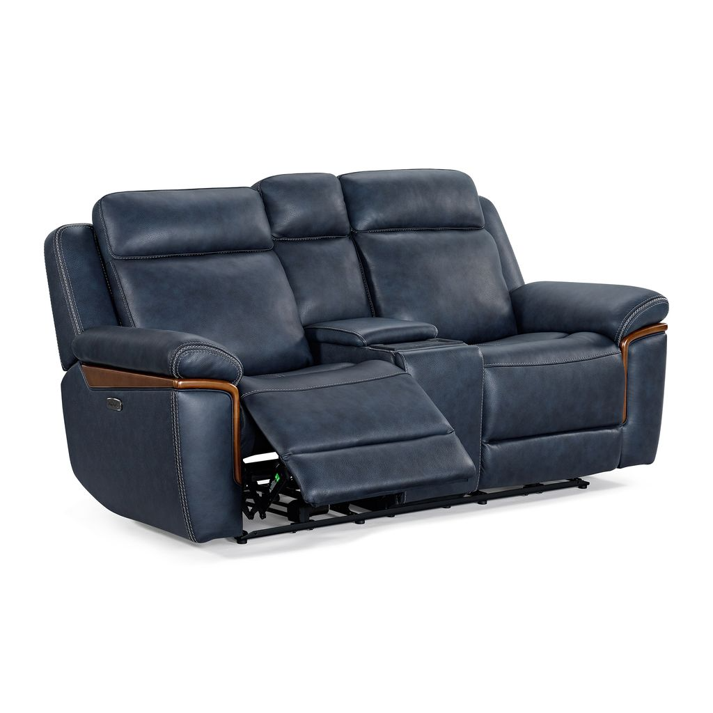 Navy loveseat recliner discount