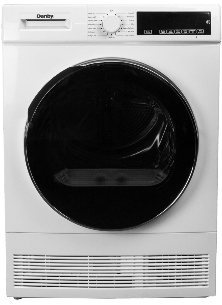 Danby® 4.0 Cu. Ft. White Front Load Electric Dryer | MacArthur's Appliances