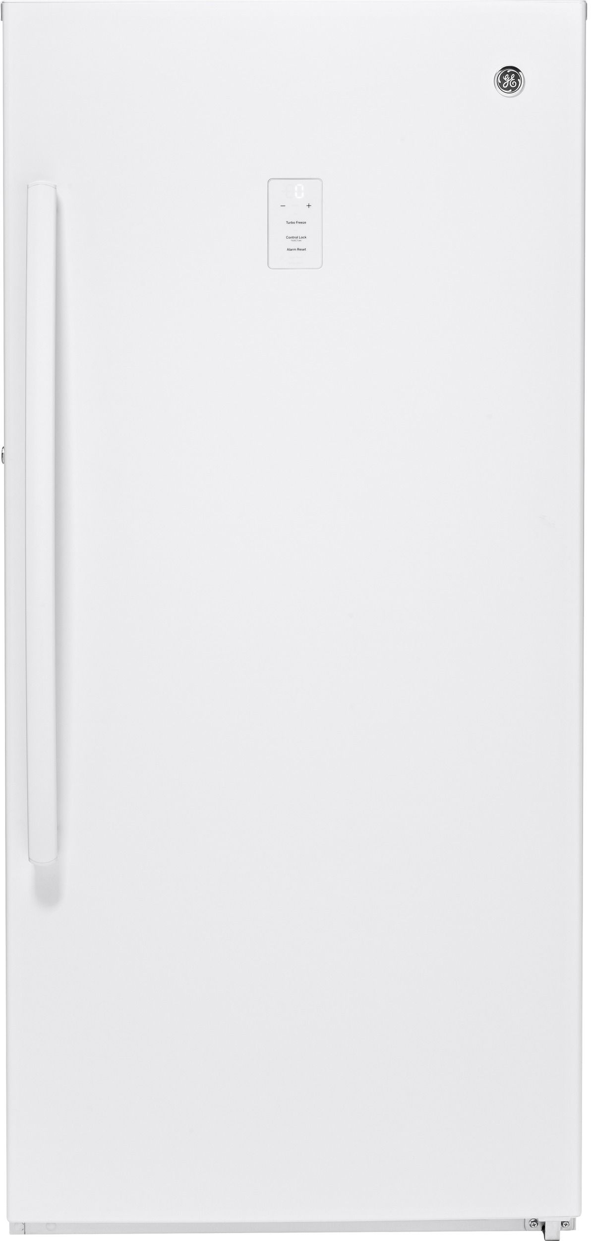 GE® 14.1 Cu. Ft. White Upright Freezer Baldwin's Appliance & Mattress