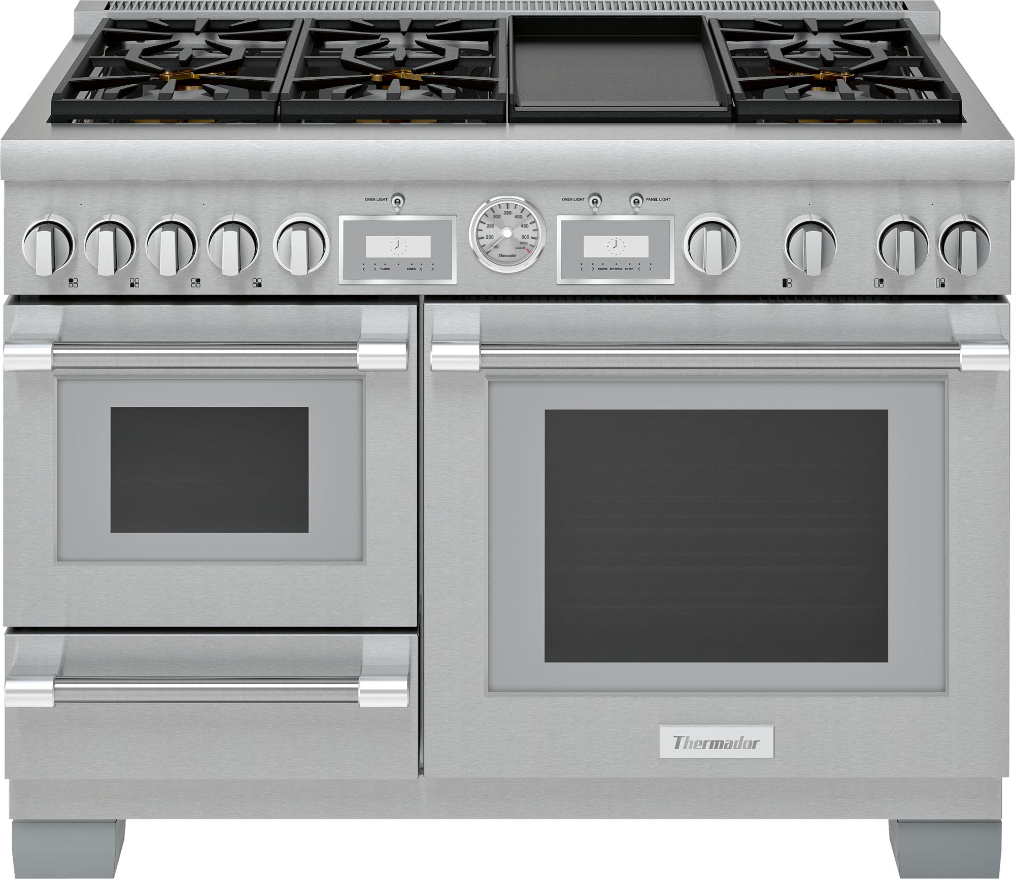 Thermador® Pro Grand® 48" Stainless Steel Slide In Dual Fuel Natural Gas Range