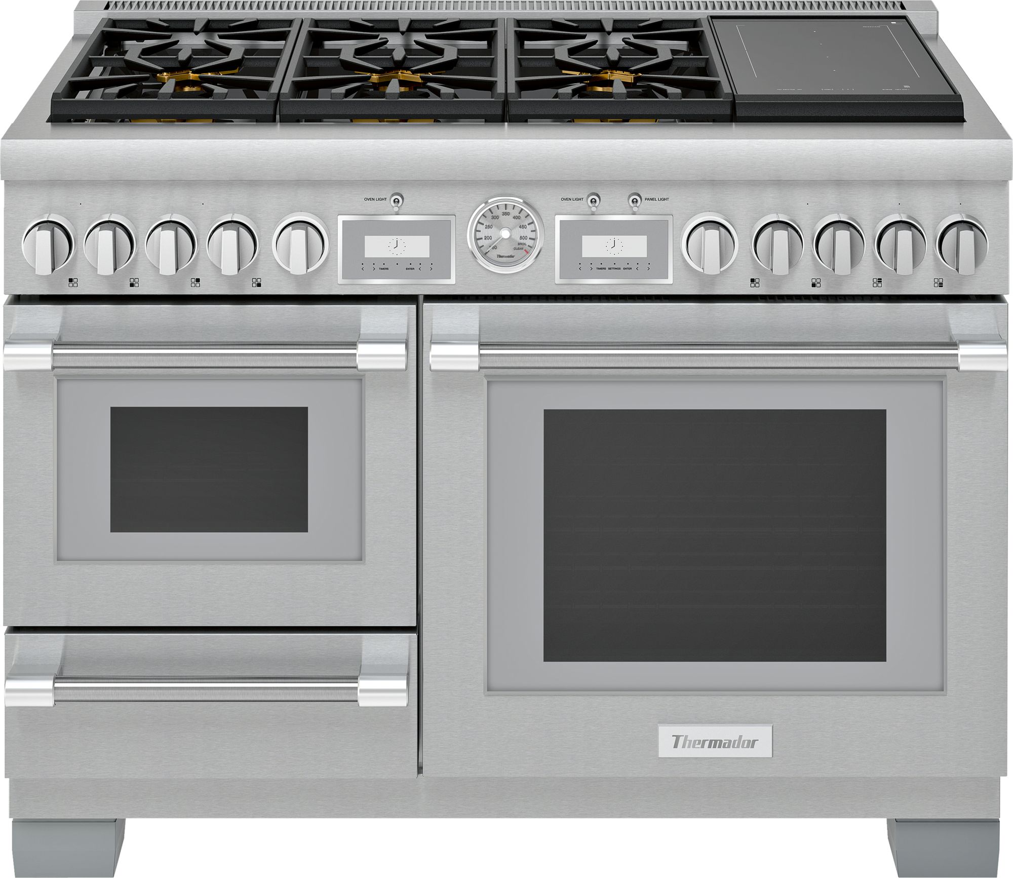 Thermador® Pro Grand® 48" Stainless Steel Slide In Dual Fuel Natural Gas Range