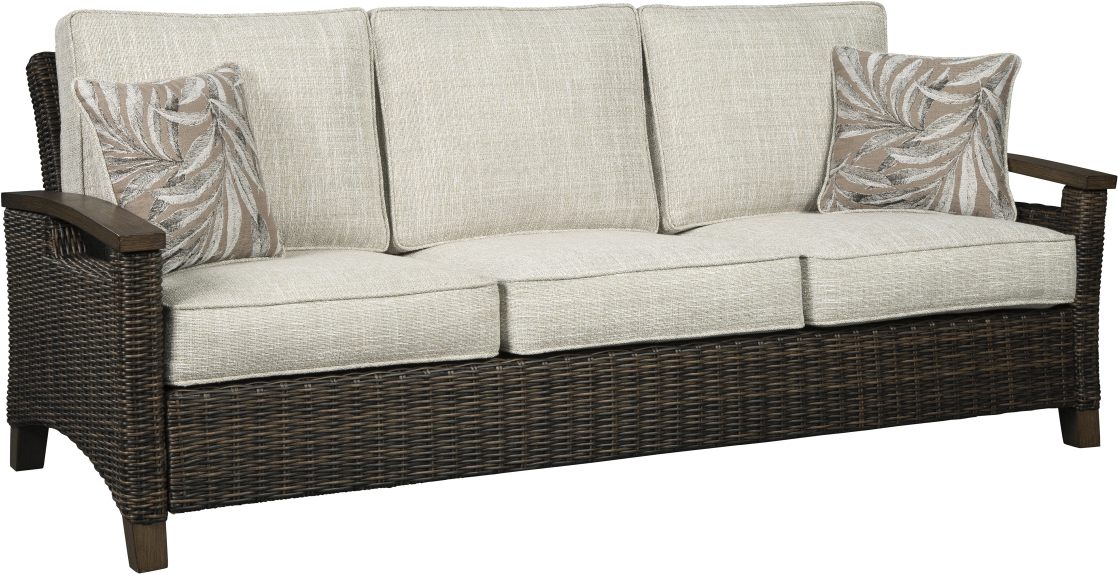 Paradise Trail Outdoor Sofa with Cushion - Medium Brown Paradise Trail Outdoor Sofa with Cushion - Medium Brown