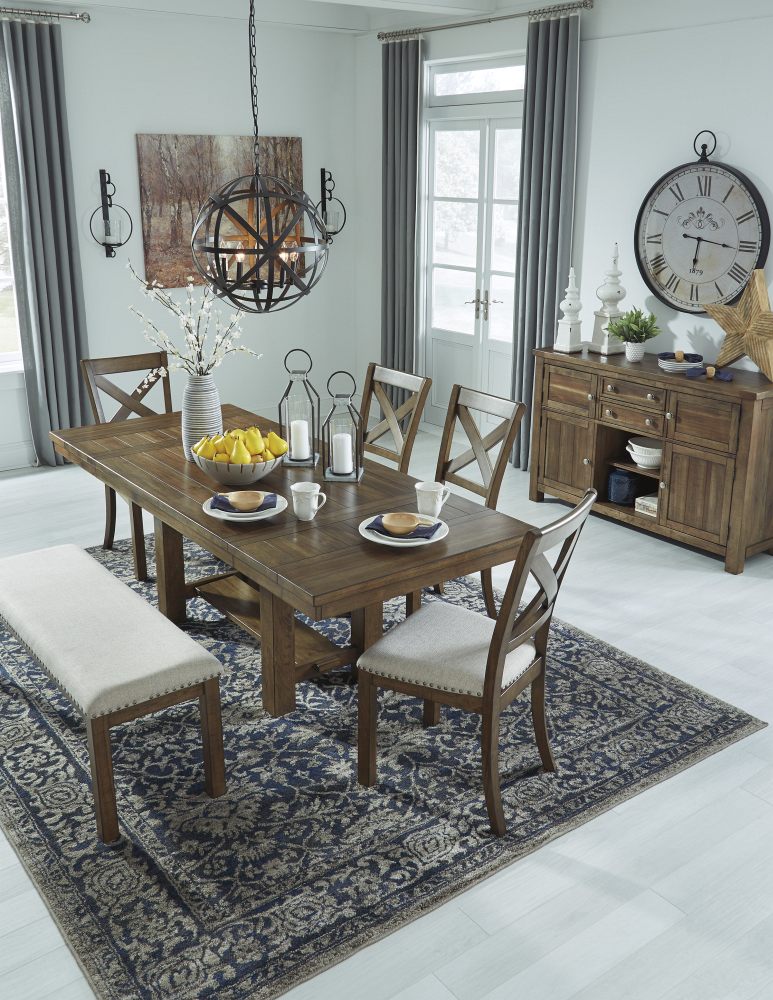 Signature Design by Ashley Moriville Grayish Brown Dining Extension Table Bingham Sons Appliances and Furniture Rexburg ID