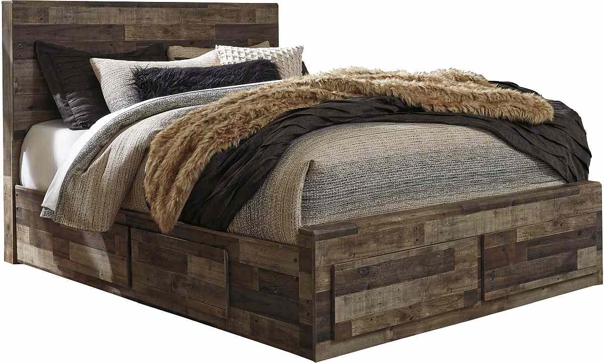 Derekson Panel Bed - Multi Gray