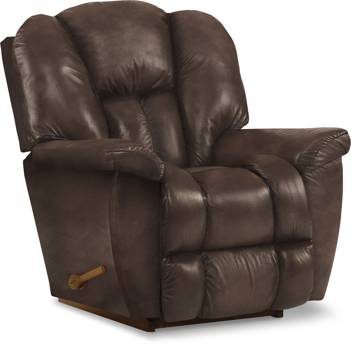 La Z Boy Maverick Leather Reclina Rocker Recliner Kubin s Furniture Mattress St. Louis Michigan