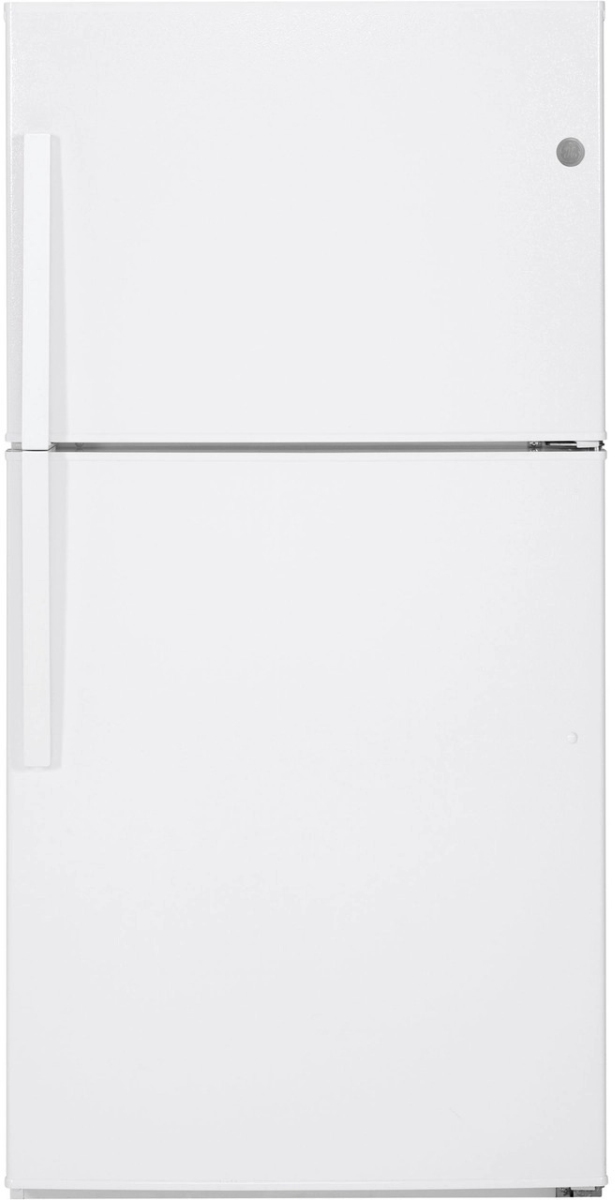 GE White Recrigeratorxwith Freezer on outlet Top