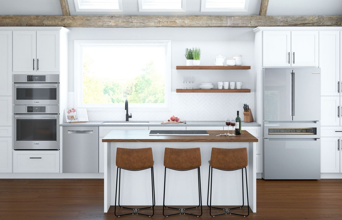 Bosch 800 Series 20.5 Cu. Ft. Stainless Steel Counter Depth French Door Refrigerator