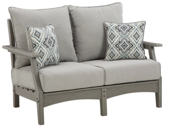 Visola Outdoor Loveseat with Cushion - Gray