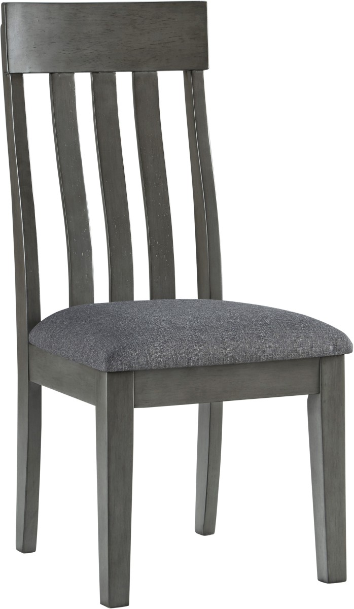 Ashley Jeyn Dining Side Chair Set of 2, Solid Wood, Charcoal Gray Polyester main image 0