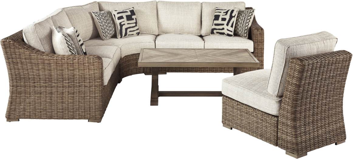 Beachcroft 4 Piece Outdoor Seating - Beige Beachcroft 4 Piece Outdoor Seating - Beige