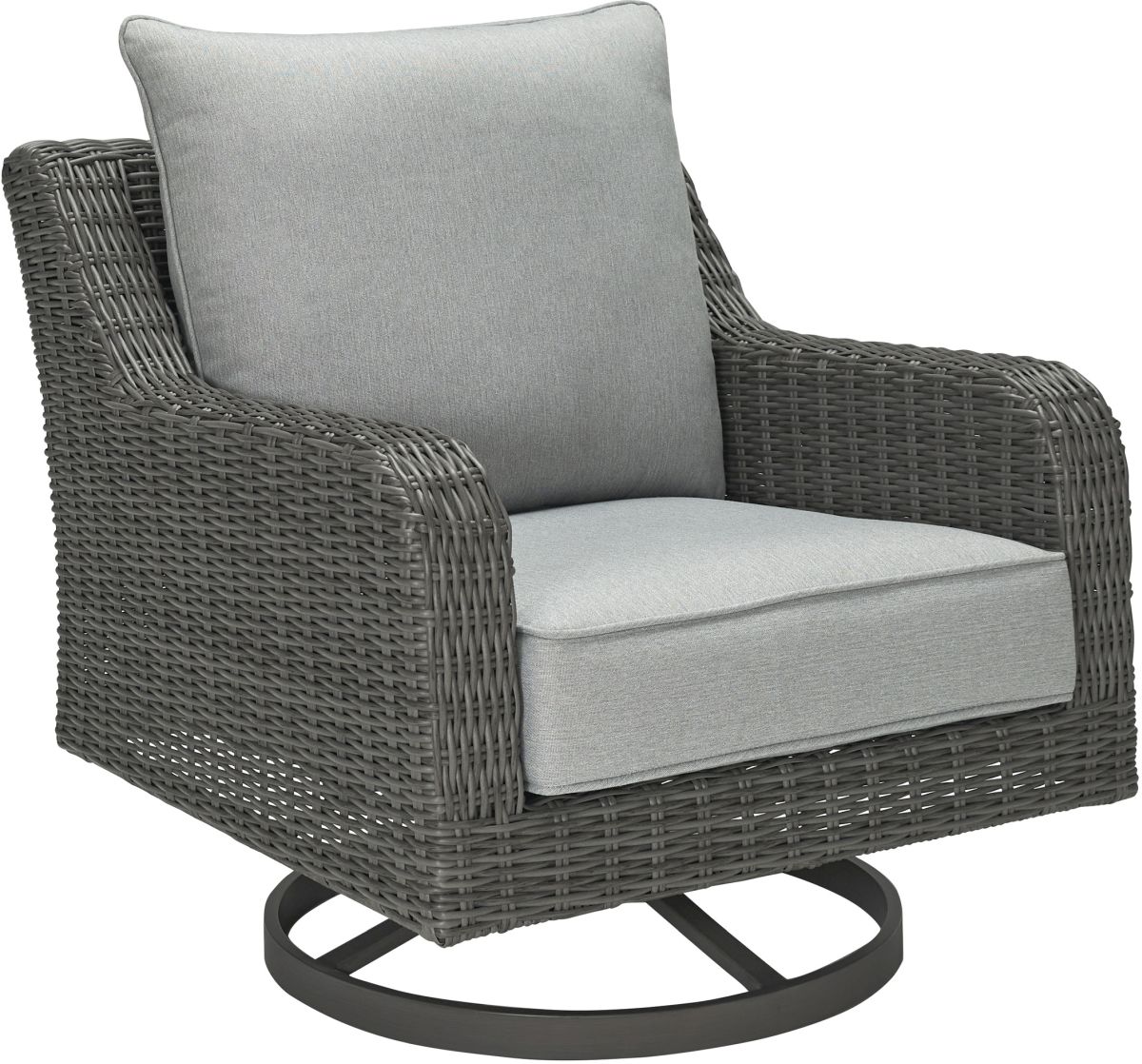 Elite Park Outdoor Swivel Lounge Chair with Cushion - Gray Elite Park Outdoor Swivel Lounge Chair with Cushion - Gray