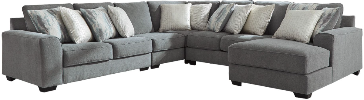 Ashley furniture castano 5 piece grey sectional discount