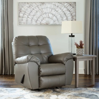 Signature Design by Ashley® Donlen Gray Recliner-2