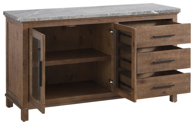 Signature Design by Ashley® Aleeda Brown/White Dining Server-1