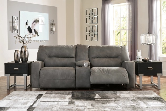 Signature Design By Ashley® Next-Gen DuraPella 3-Piece Slate Power Reclining Sectional-2