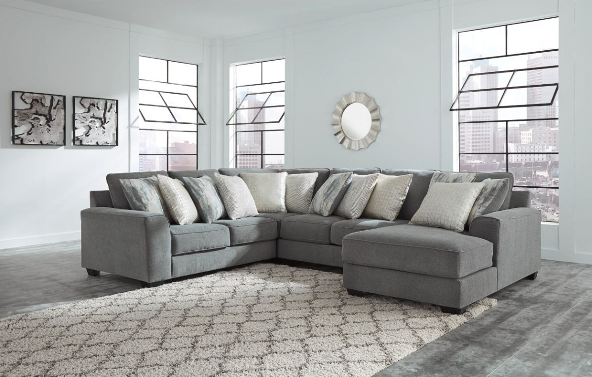 Ashley Castano 4 Piece Jewel Right Arm Facing Sofa Sectional and Chaise Minervas Home