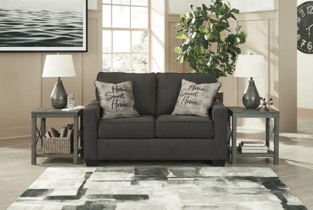 Signature Design By Ashley® Lucina Charcoal Loveseat-2