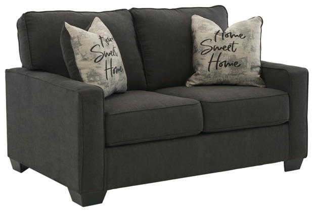 Signature Design By Ashley® Lucina Charcoal Loveseat-0
