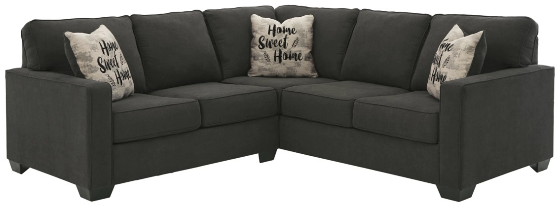 Signature Design by Ashley® Lucina 2-Piece Charcoal Right-Arm Facing Sectional-0