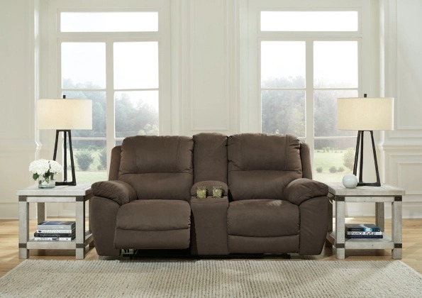 Signature Design by Ashley® Next-Gen Gaucho Espresso Power Reclining Loveseat with Console-2