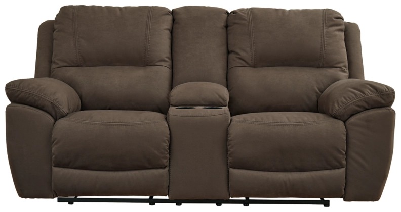 Signature Design by Ashley® Next-Gen Gaucho Espresso Power Reclining Loveseat with Console-1