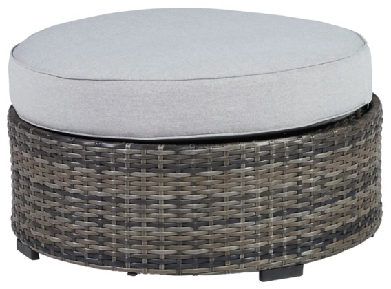 Harbor Court Outdoor Ottoman with Cushion - Gray Harbor Court Outdoor Ottoman with Cushion - Gray