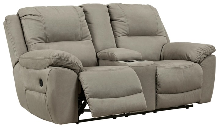 Signature Design by Ashley® Next-Gen Gaucho Putty Reclining Loveseat with Console-2